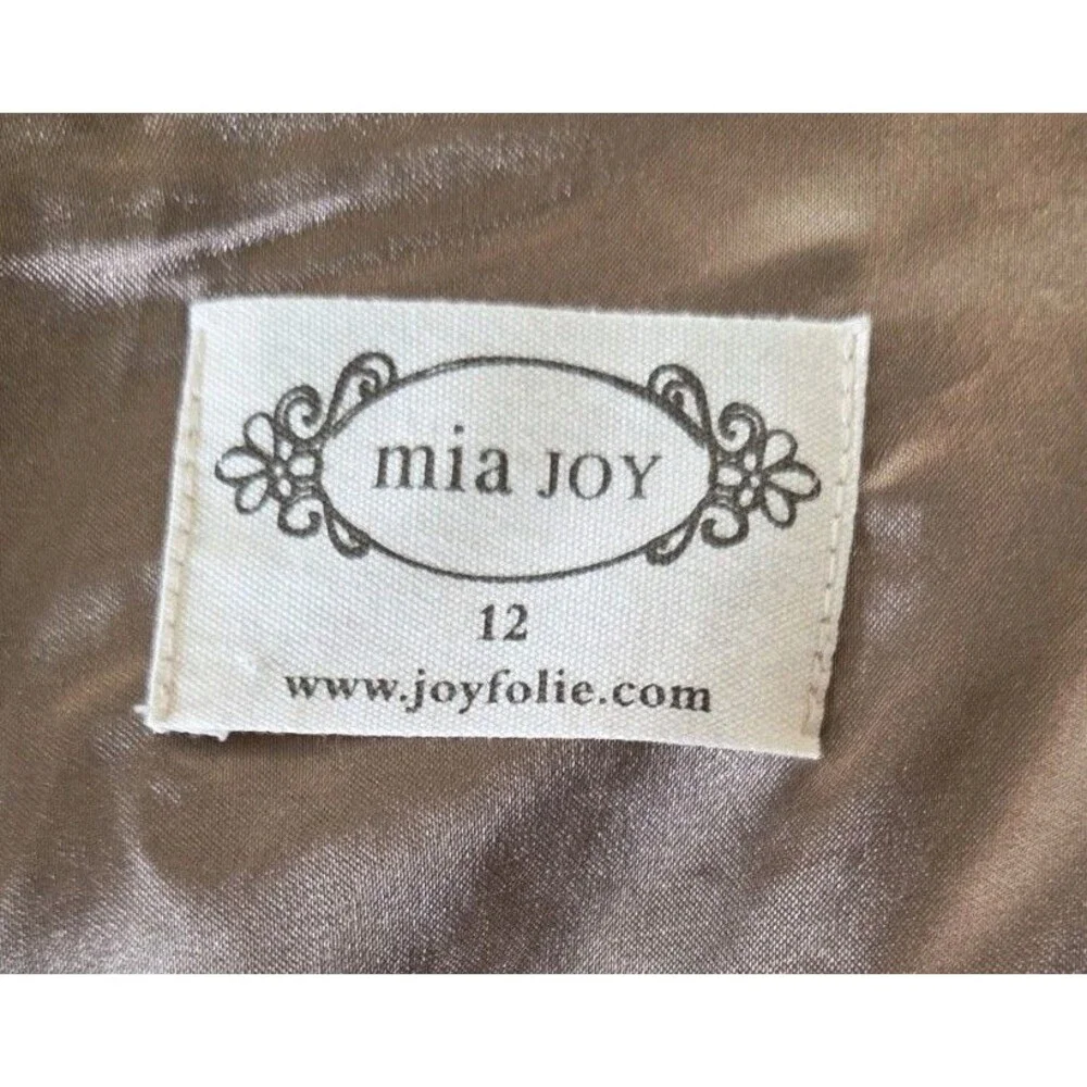 Joyfolie Hazel Fit & Flare Lace Dress in turtledove Girls Size 12